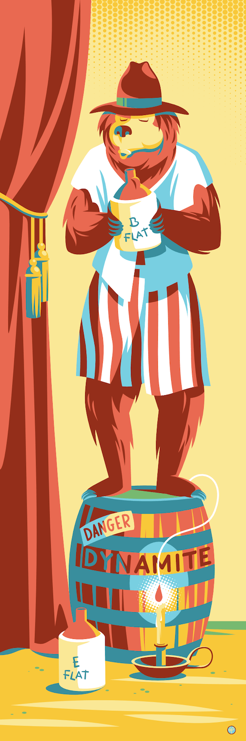 countrybear stretching portrait dynamite