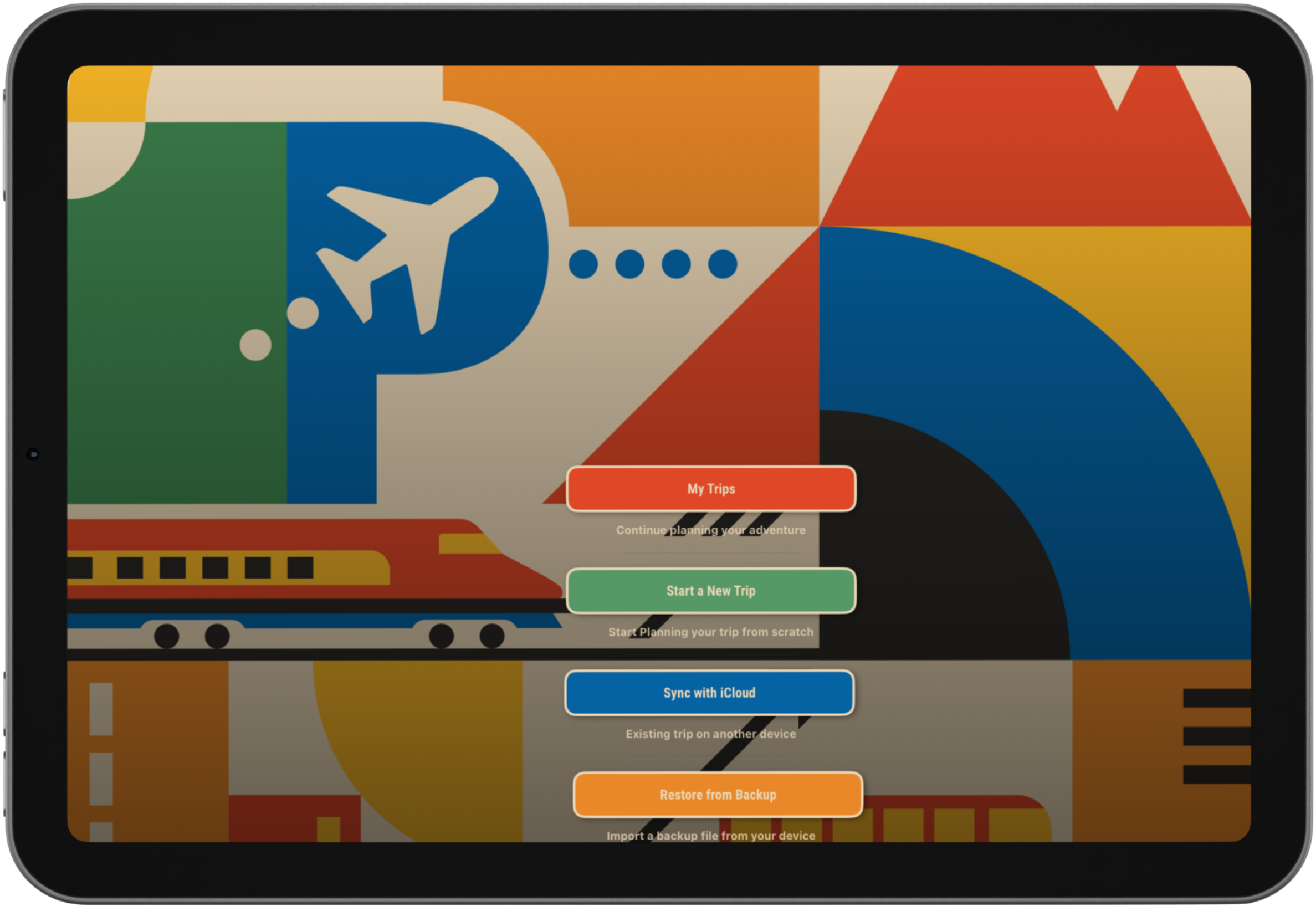 PlanPad flight tracker on iPad